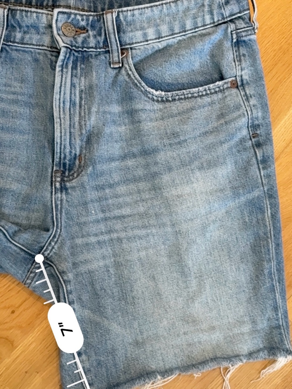 Chico's Medium Wash Denim Cutoff Shorts - Picture 7 of 9